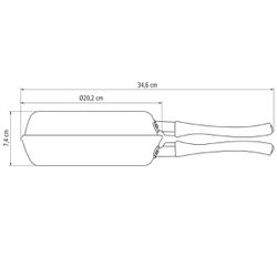 Omeleteira Loreto em Alumínio Antiaderente 20cm Bege (27805/347) - Tramontina