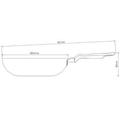 Frigideira Funda Loreto em Alumínio Antiaderente 24cm / 2,2L Bege (27805/343) - Tramontina