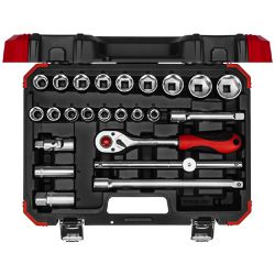 Jogo de Soquetes Sextavados 1/2'' Com 24 Peças (3300055) - Gedore Red