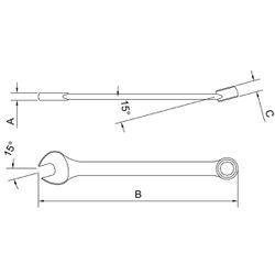 Chave Combinada Plana 55mm (44650/155) - Tramontina Pro