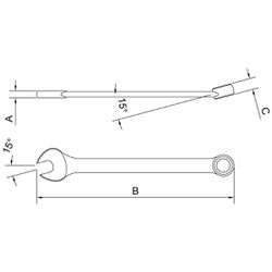 Chave Combinada Plana 36mm (44650/136) - Tramontina Pro