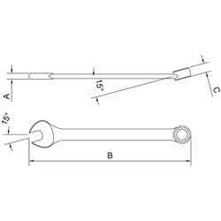 Chave Combinada Plana 41mm (44650/141) - Tramontina Pro