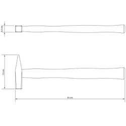Martelo Pena Com Cabo de Madeira 800g (40443/009) - Tramontina