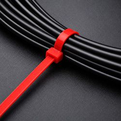 Abraçadeira de Nylon Vermelho 4,8 x 200mm Com 100 Unidades (80,0080) - Noll
