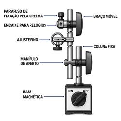 Base Magnética Com Ajuste Fino (421,0001) - Dasqua