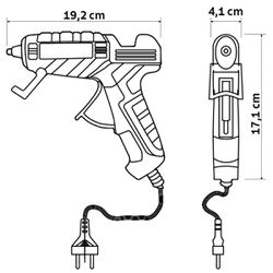 Pistola de Cola Quente Bivolt 25-100W Com 06 Bastões de Cola Quente 11mm - Tramontina