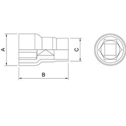 Soquete Sextavado Isolado 1/2'' x 11mm (44335/011) - Tramontina Pro