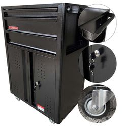 Carrinho Para Ferramentas Com 3 Gavetas Preto (NC-14) - Nocram