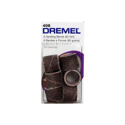 Tubo de Lixa 408 1/2 pol. Grana 60 Dremel 408 6 Unidades - Dremel