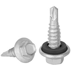  Kit Parafuso Autobrocante Para Costura Cabeça Sextavada Com Arruela 5,5mm x 7/8'' - 17,0001 (Com 100 Unidades) - Nord