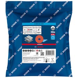 Disco de desbaste Bosch EXPERT Prisma Ceramic X-LOCK, Diâmetro115mm, G 120+, 25 peças