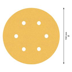 Disco de lixa Expert C470 150mm G120, 50 peças - Bosch 