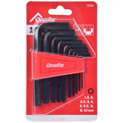 Jogo de Chave Allen Hexagonal 1,5mm a 10mm - 10 Peças (702611) - Onsite 
