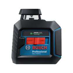 Nível a laser verde de linhas cruzadas Bosch GLL 2-20G 10m