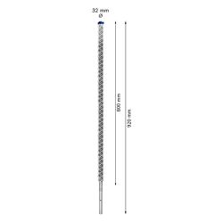 Broca para concreto Bosch EXPERT SDS Max-8X Diâmetro32 x 800 x 920 mm