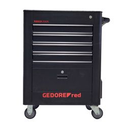 Carrinho P/ Ferramenta C/ 4 Gavetas Preto (20152005) - Gedore RED