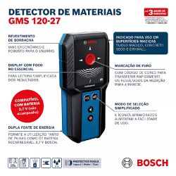 Detector de Materiais Profissional 120mm (GMS 120-27) - Bosch