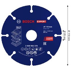 Disco de Corte EXPERT Carbide Multi Wheel 110 mm x 20 mm - Bosch