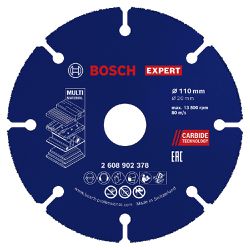 Disco de Corte EXPERT Carbide Multi Wheel 110 mm x 20 mm - Bosch