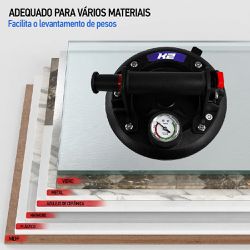 Ventosa de Sucção a Vácuo Com Capacidade de Até 200kg (JFHS06) - K2