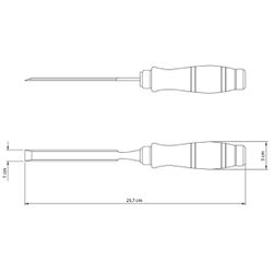 Formão Chanfrado Com Cabo de Madeira 3/8'' (43330/102) - Tramontina