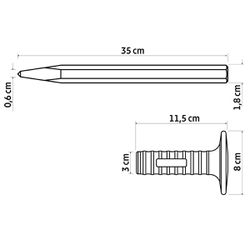 Ponteiro Sextavado Com Empunhadura 14'' (42705/914) - Tramontina