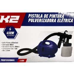 Pistola de Pintura Pulverizadora Elétrica 110V - 650W (JFSG001) - K2