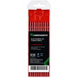 Kit Com 10 Eletrodos em Tungstênio | 2% Tório - Carbografite