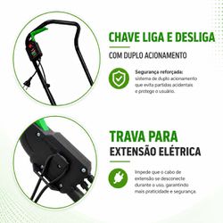 Cortador de Grama Elétrico Com Recolhedor 1100W (WM-350) - Trapp