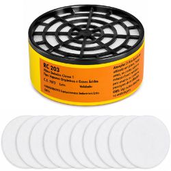 Kit Com 02 Filtros Para Respirador RC203 (012120412) - Carbografite