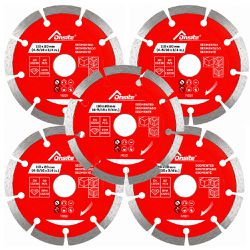 Kit Disco de Corte Diamantado Segmentado Para Serra Mármore e esmerilhadeira 110mm Com 5 Unidades (745521) - Onsite