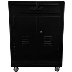 Carrinho Para Ferramentas Todo Preto Com 1 Gaveta + Jogo de Ferramentas 8 Peças - Fercar