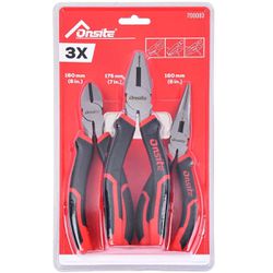 Carrinho Para Ferramentas Vermelho Com 6 Gavetas + Jogo de Alicates 3 Peças - Fercar