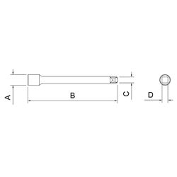 Extensão Para Soquetes Curta 1/4'' - 4'' (44804/104) - Tramontina Pro