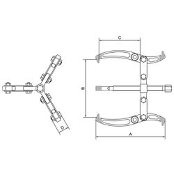 Saca Polia Com 3 Garras Articuladas 3'' (44028/003) - Tramontina Pro
