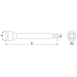 Extensão Para Soquetes Longa 3/4'' - 10'' (44924/110) - Tramontina Pro