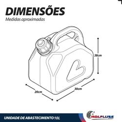 Galão de Abastecimento Manual Para Transferência de Combustível 10L (2085) - Lupus