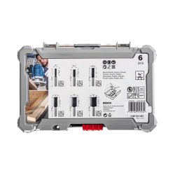 Jogo de fresas retas Bosch Standard encaixe de 1/4'' 6 peças