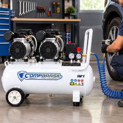 Compressor de Ar Sem Óleo 1,5Hp / 8,3BAR / 500W / 220V (550*2-50L) - Compbrasil