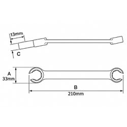 Chave Poligonal Aberta 17 x 19mm (44635/107) - Tramontina Pro