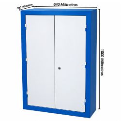 Armário Para Ferramentas Fechado Com 4 Prateleiras Azul (52) - Fercar