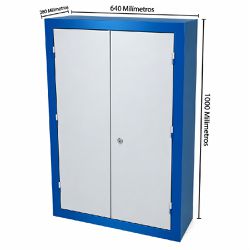 Armário Para Ferramentas Fechado Com 3 Gavetas Azul (54) - Fercar