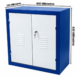 Armário Para Ferramentas Fechado Com 3 Gavetas Azul (1137) - Fercar