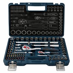 Jogo de Soquetes 1/4'' + 1/2'' Com 80 Peças (1600A03AD0) - Bosch Pro
