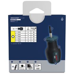 Jogo de Chaves de Fenda Toco TX Com 5 Unidades (1600A039PU) - Bosch Pro