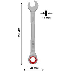 Chave de Catraca Combinada 19mm (1600A03AH3) - Bosch Pro