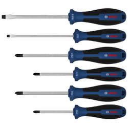 Jogo de Chaves de Fenda PH/PZ/SL Com 6 Peças (1600A039PF) - Bosch Pro