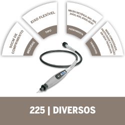 Eixo Flexível Para Detalhes Modelo 225 - Dremel 