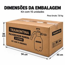 Kit Com 15 Pulverizadores Manual de Compressão Prévia 2L (78610/206) - Tramontina