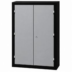 Armário Para Ferramentas Fechado Com 4 Prateleiras Preto e Cinza (1239) - Fercar